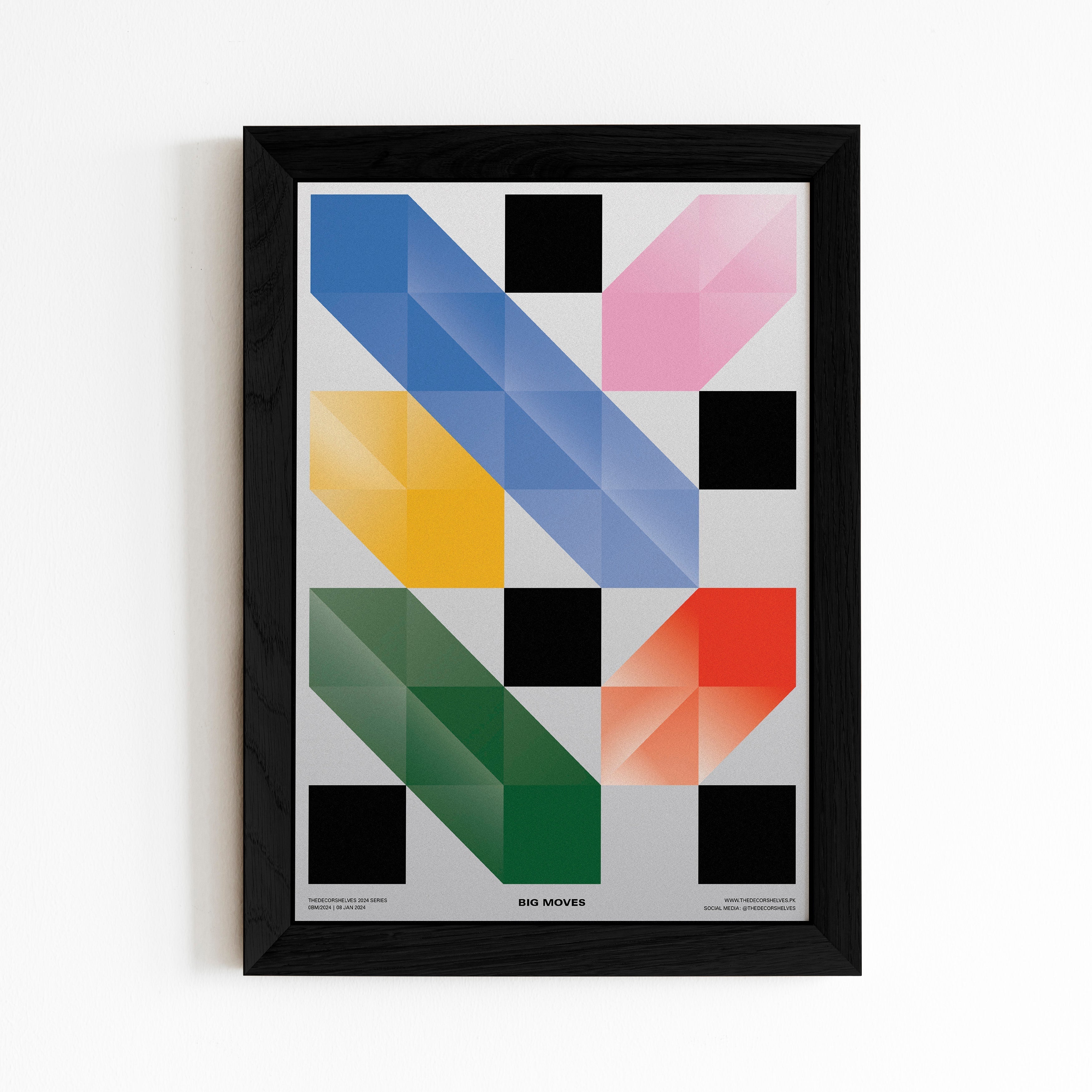 balance, wall frames, poster design, black frame, wall art, abstract art, frames, the decor shelves, home decor, room decor, decor ideas, black and white, geometrical, brown frame, 2024 poster
