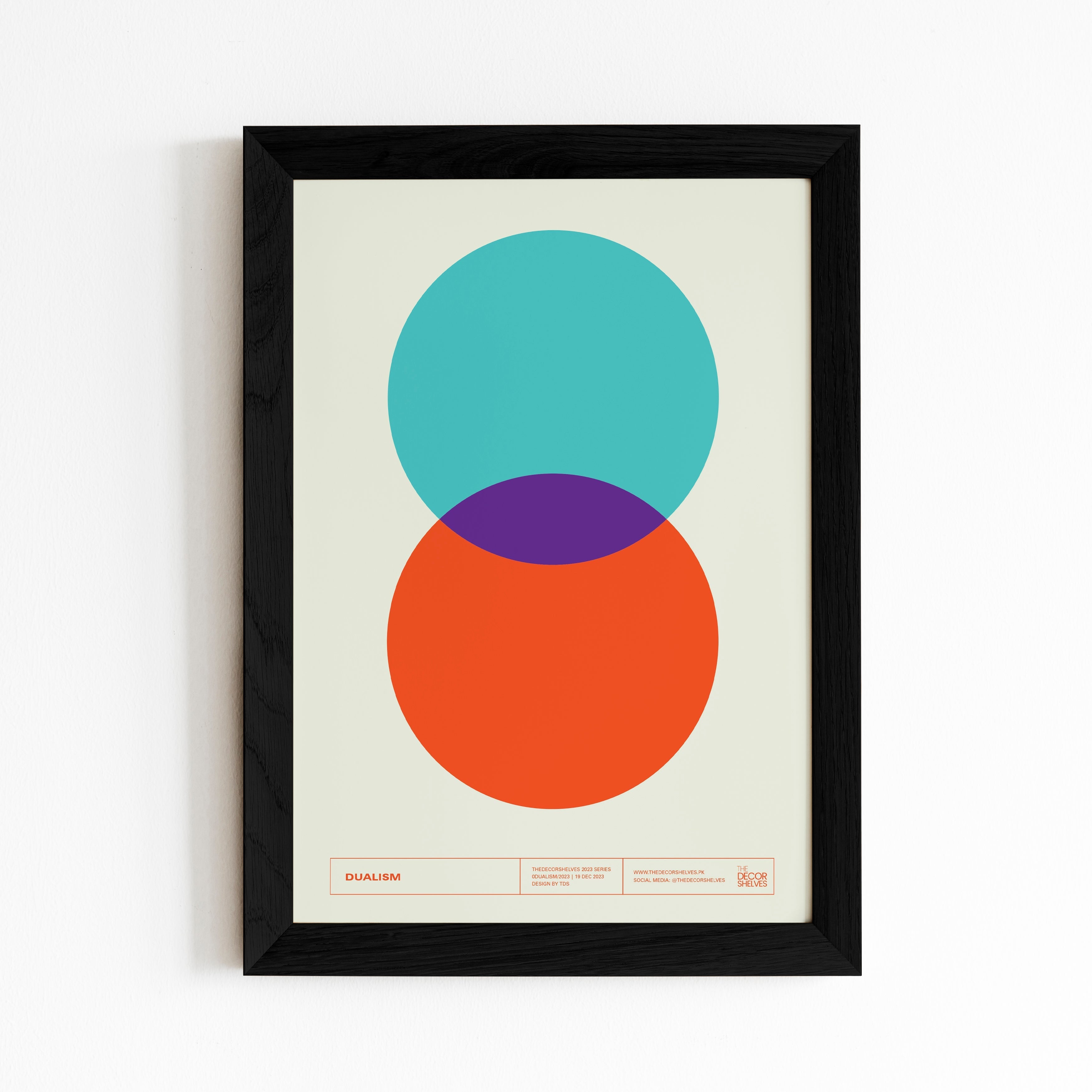Dualism, wall frames, poster design, black frame, wall art, abstract art, frames, the decor shelves, home decor, room decor, decor ideas, black and white, geometrical, brown frame, 2024 poster, circles, Colour full poster, trending posters