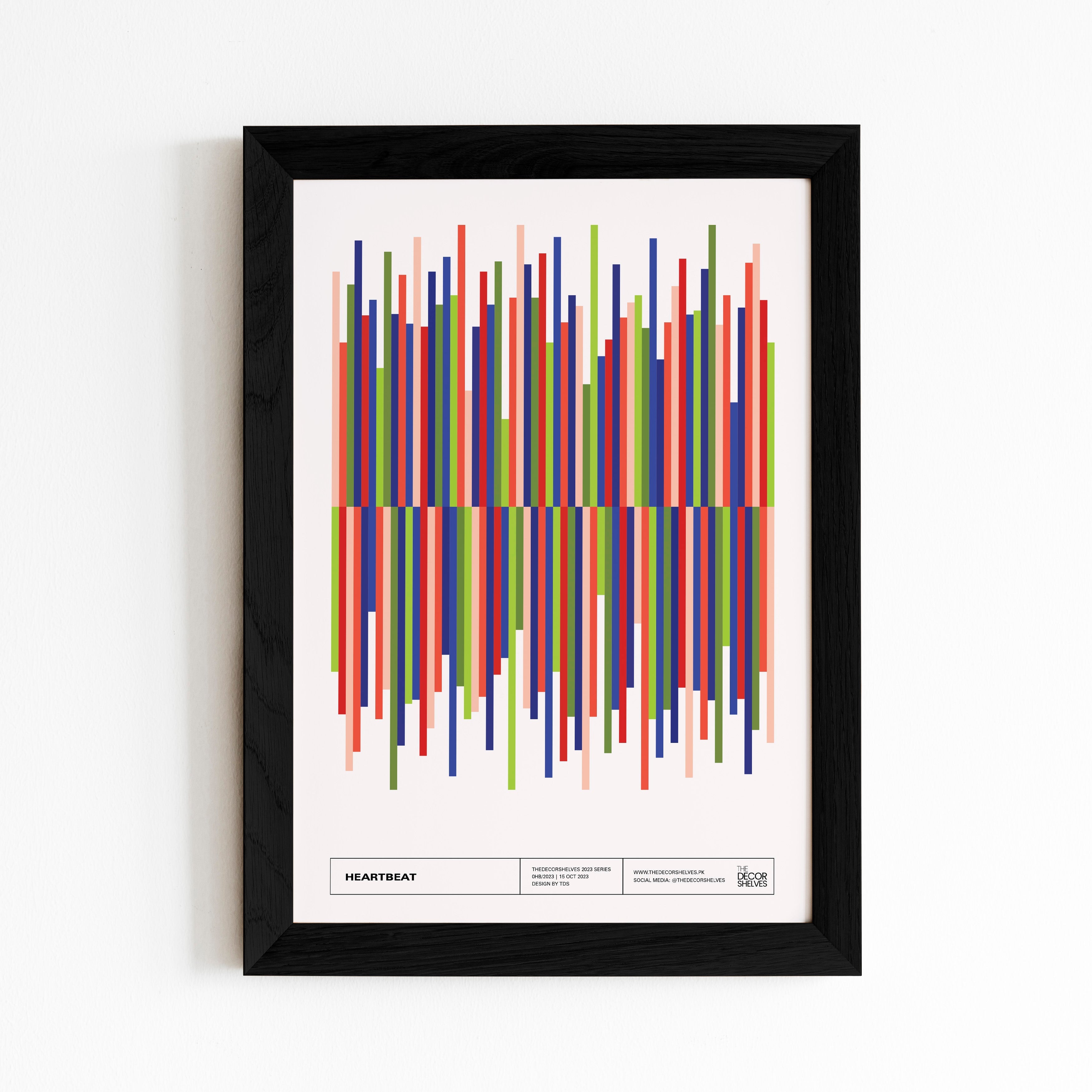 heartbeat, wall frames, poster design, black frame, wall art, abstract art, frames, the decor shelves, home decor, room decor, decor ideas, black and white, geometrical, brown frame, 2024 poster, circles, Colour full poster, trending posters, hearts, lines