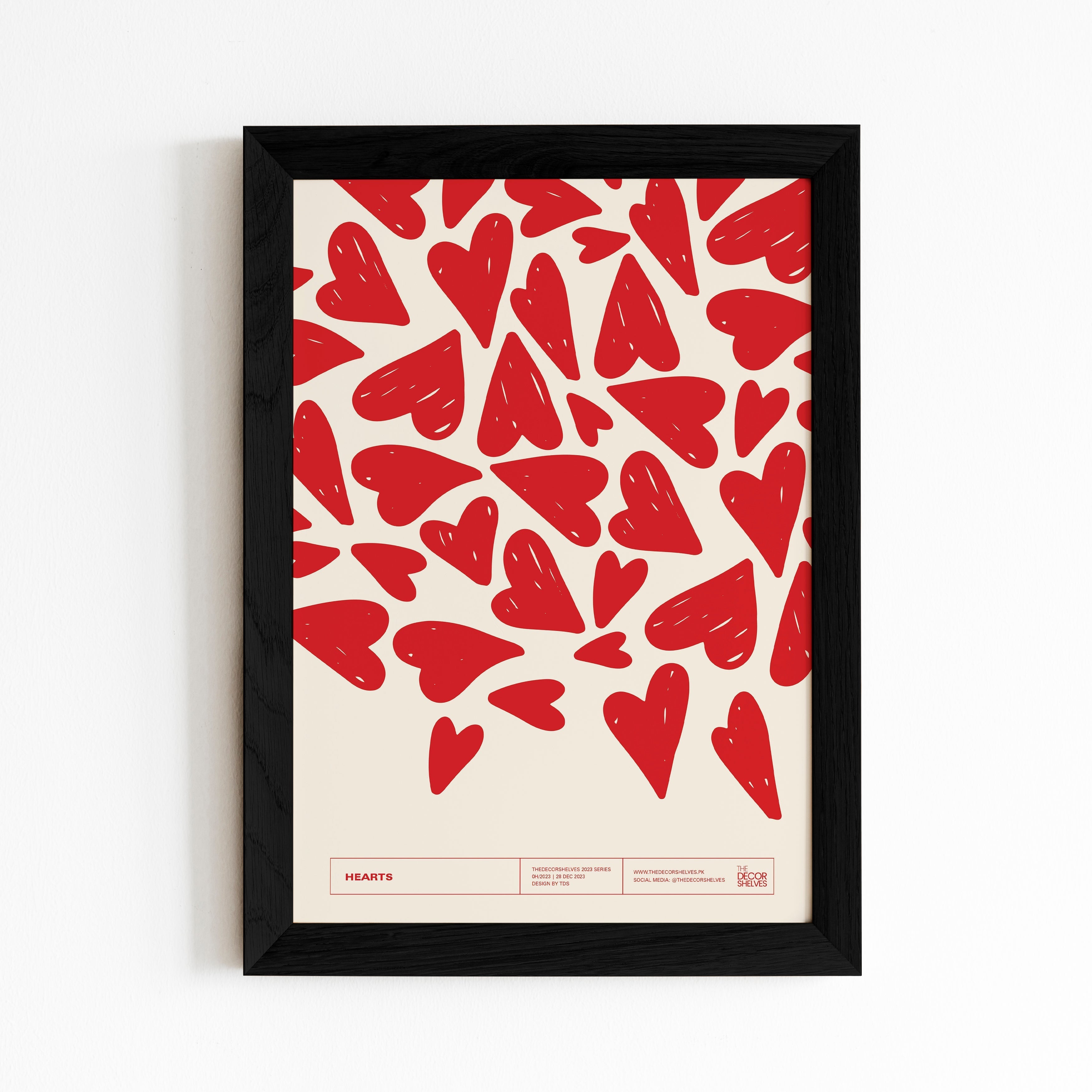 hearts, wall frames, poster design, black frame, wall art, abstract art, frames, the decor shelves, home decor, room decor, decor ideas, black and white, geometrical, brown frame, 2024 poster, circles, Colour full poster, trending posters, heartbeat, red, love