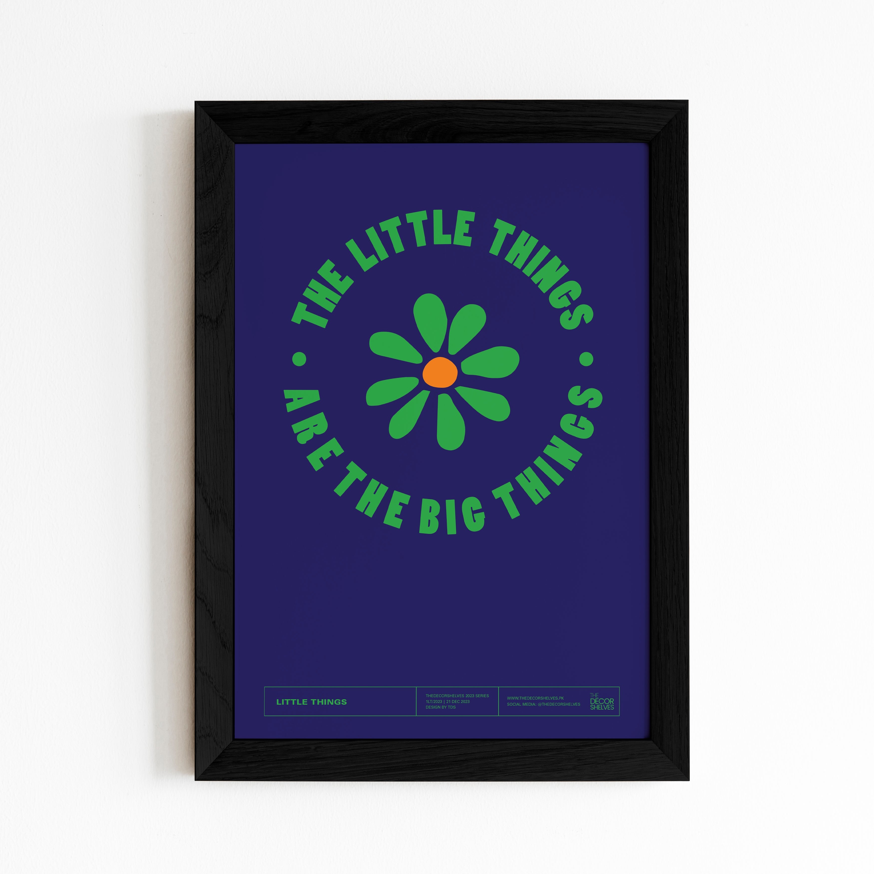 the little things are the big things, wall frames, poster design, black frame, wall art, abstract art, frames, the decor shelves, home decor, room decor, decor ideas, black and white, geometrical, brown frame, 2024 poster, circles, Colour full poster, trending posters, love, flowers, vector flowers, blossom, rose 