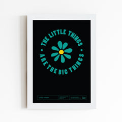 the little things are the big things, wall frames, poster design, black frame, wall art, abstract art, frames, the decor shelves, home decor, room decor, decor ideas, black and white, geometrical, brown frame, 2024 poster, circles, Colour full poster, trending posters, love, flowers, vector flowers, blossom, rose, white frame