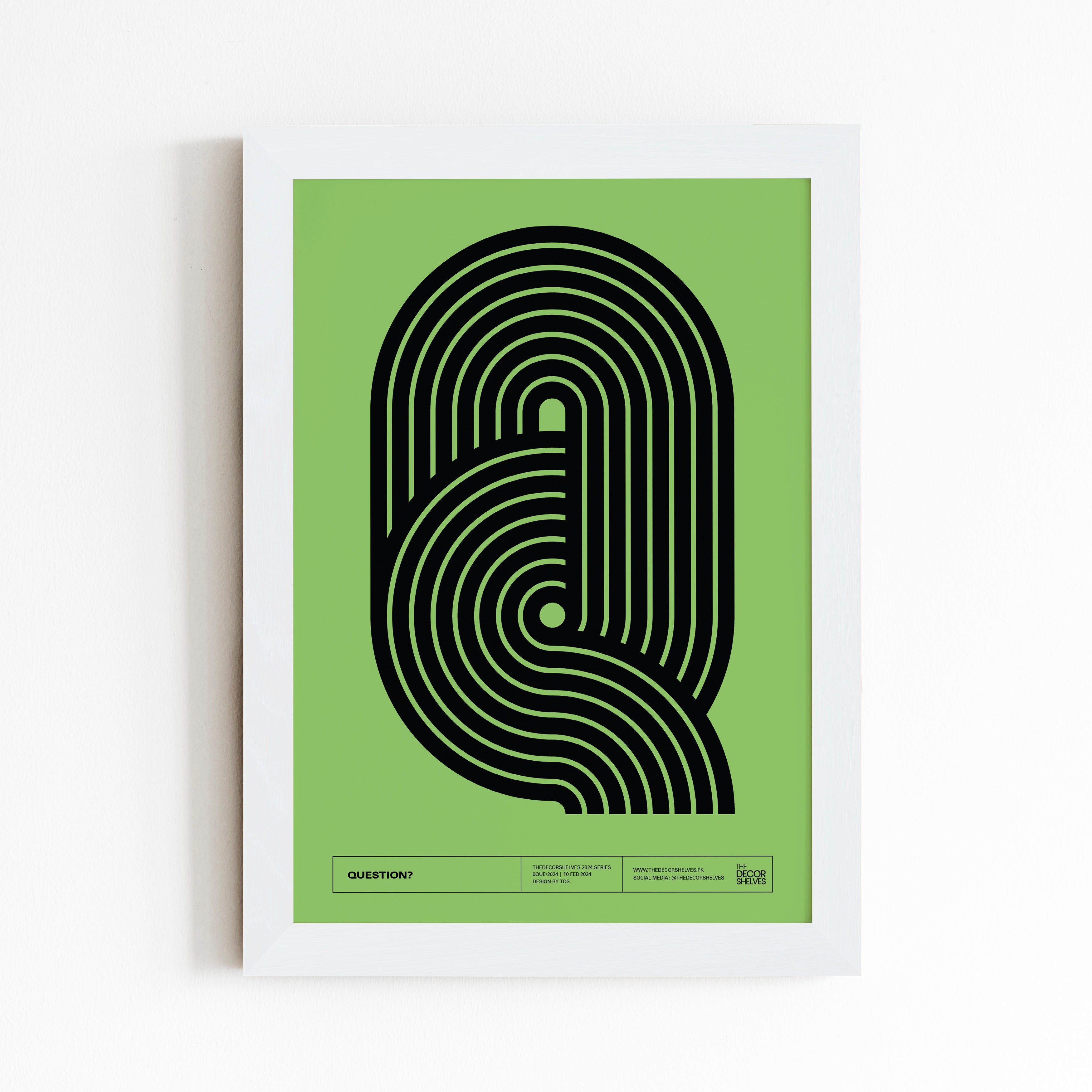 question, question sign design, question poster, questions answers, wall art, poster design, wall frame, hanging wall art, poster frame, minimalist poster design, green, blend, line art, black and green