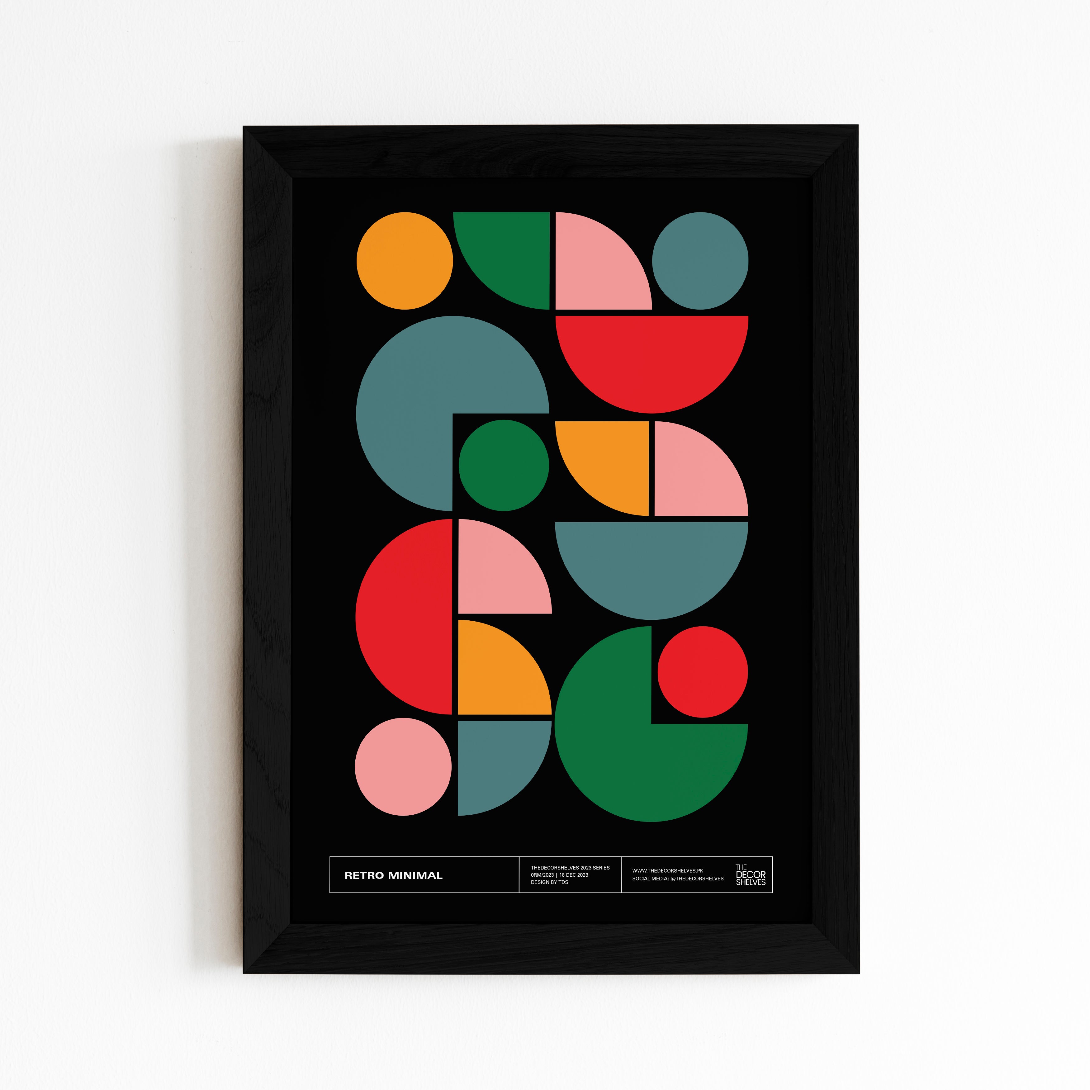 retro minimal, wall frames, poster design, black frame, wall art, abstract art, frames, the decor shelves, home decor, room decor, decor ideas, black and white, geometrical, brown frame, 2024 poster, circles, Colour full poster, trending posters, digital art, shapes, multi colours, multi colors, yellow, orange, green, blue, red, pink, minimal art, 90s, 90's
