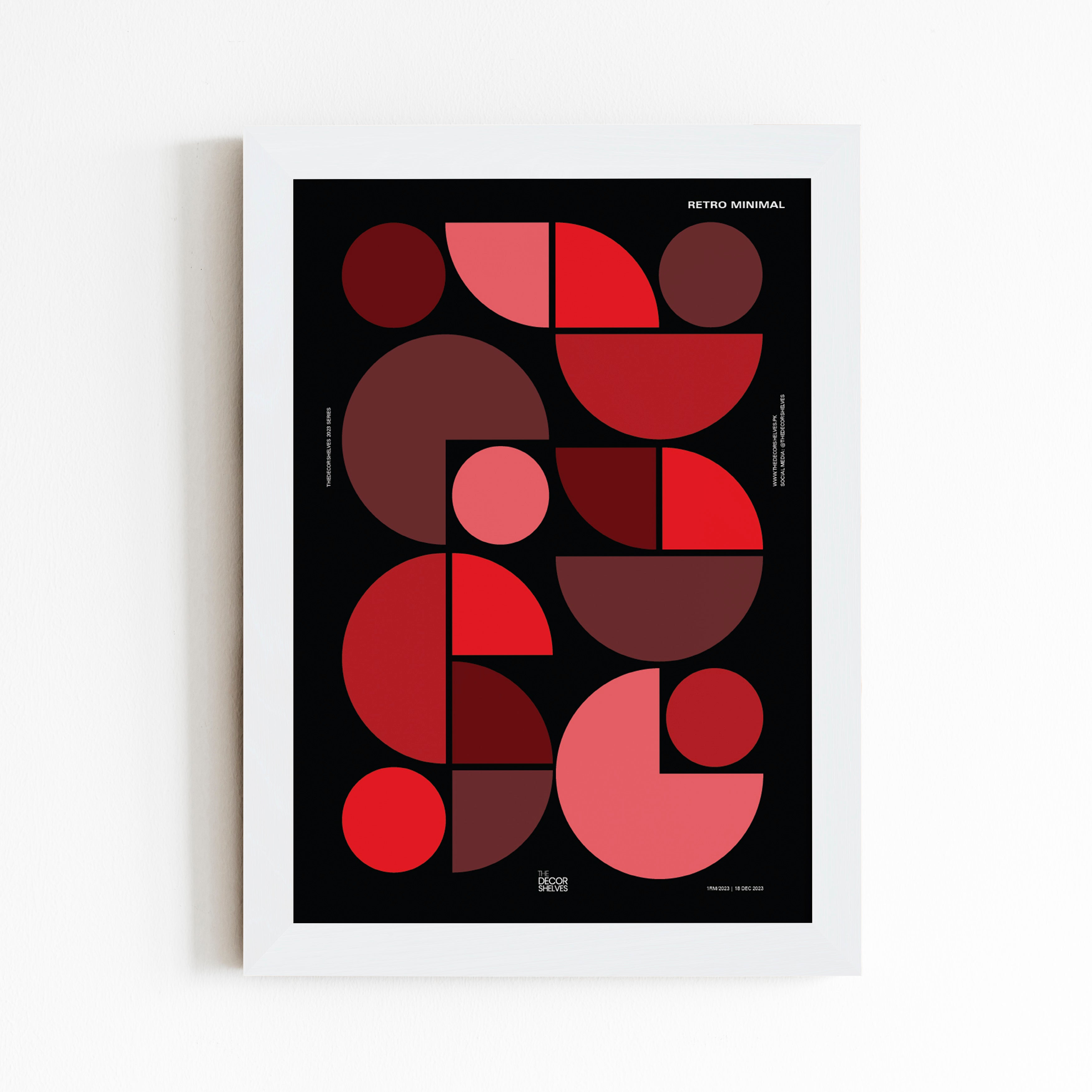 Retro Minimal Red Wall Frame