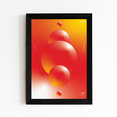 sphere, wall frames, poster design, black frame, wall art, abstract art, frames, the decor shelves, home decor, room decor, decor ideas, black and white, geometrical, brown frame, 2024 poster, circles, Colour full poster, trending posters, digital art, shapes, multi colours, multi colors, minimal art, 90s, 90's,  circles in row, color circles, red, yellow, white