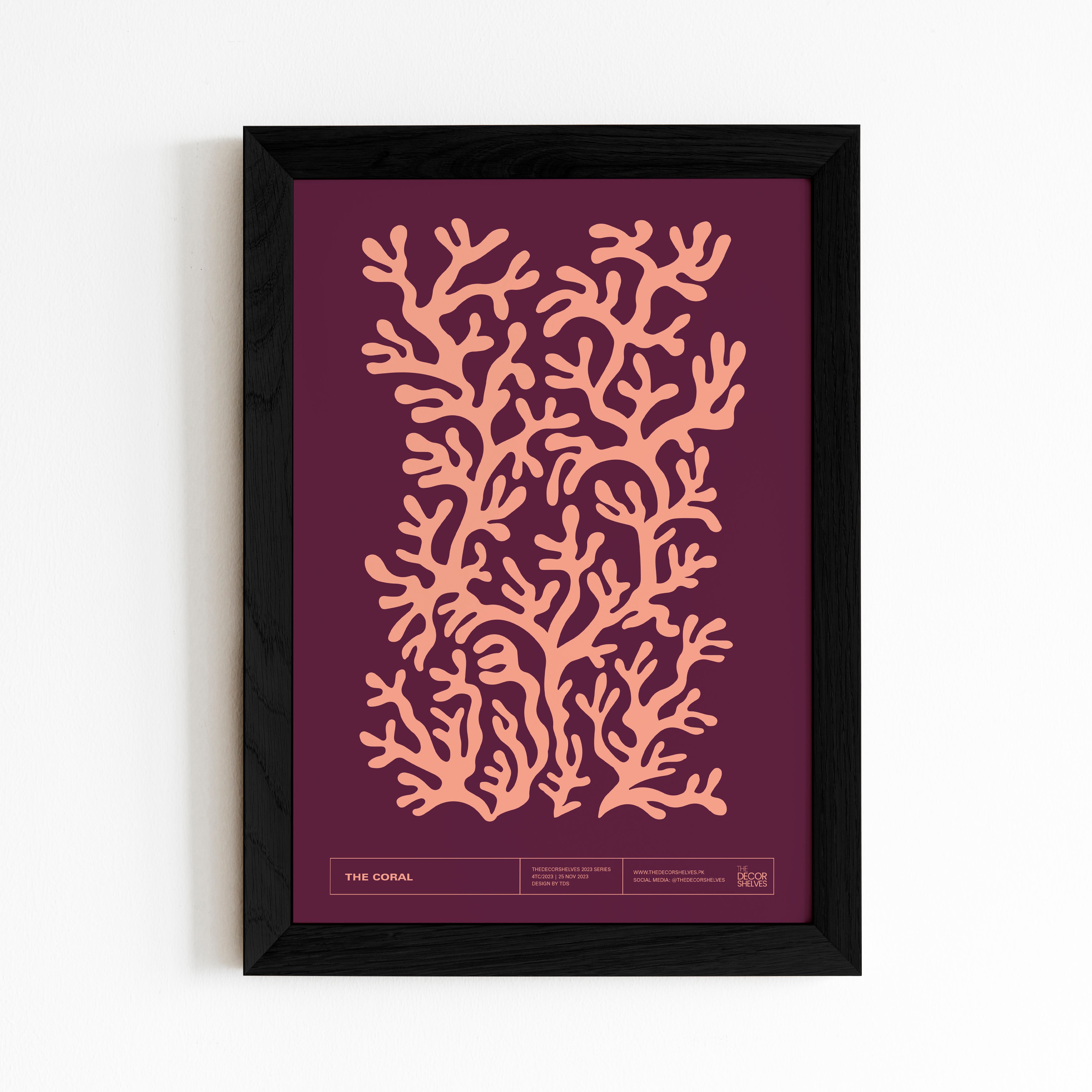the coral, wall frames, poster design, black frame, wall art, abstract art, frames, the decor shelves, home decor, room decor, decor ideas, black and white, geometrical, brown frame, 2024 poster, circles, Colour full poster, trending posters, digital art, shapes, multi colours, multi colors, minimal art, 90s, 90's, corel draw, cactus, pestle, marron 