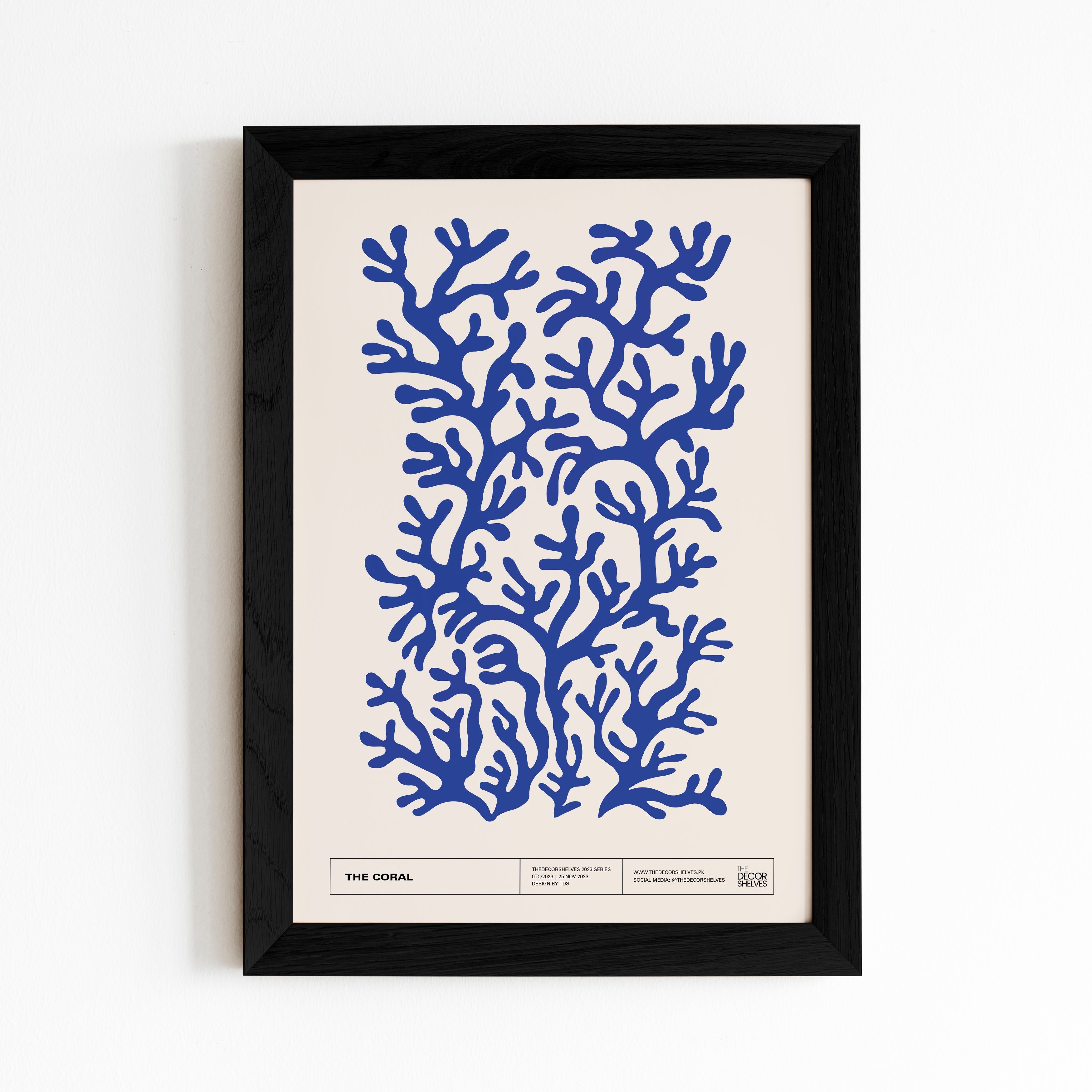 the coral, wall frames, poster design, black frame, wall art, abstract art, frames, the decor shelves, home decor, room decor, decor ideas, black and white, geometrical, brown frame, 2024 poster, circles, Colour full poster, trending posters, digital art, shapes, multi colours, multi colors, minimal art, 90s, 90's, corel draw, cactus, blue
