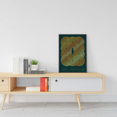 gold plated, wall frames, poster design, black frame, wall art, abstract art, frames, the decor shelves, home decor, room decor, decor ideas, black and white, geometrical, brown frame, 2024 poster, circles, Colour full poster, trending posters