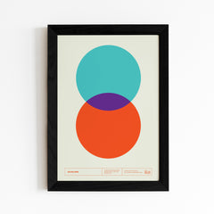 Dualism, wall frames, poster design, black frame, wall art, abstract art, frames, the decor shelves, home decor, room decor, decor ideas, black and white, geometrical, brown frame, 2024 poster, circles, Colour full poster, trending posters