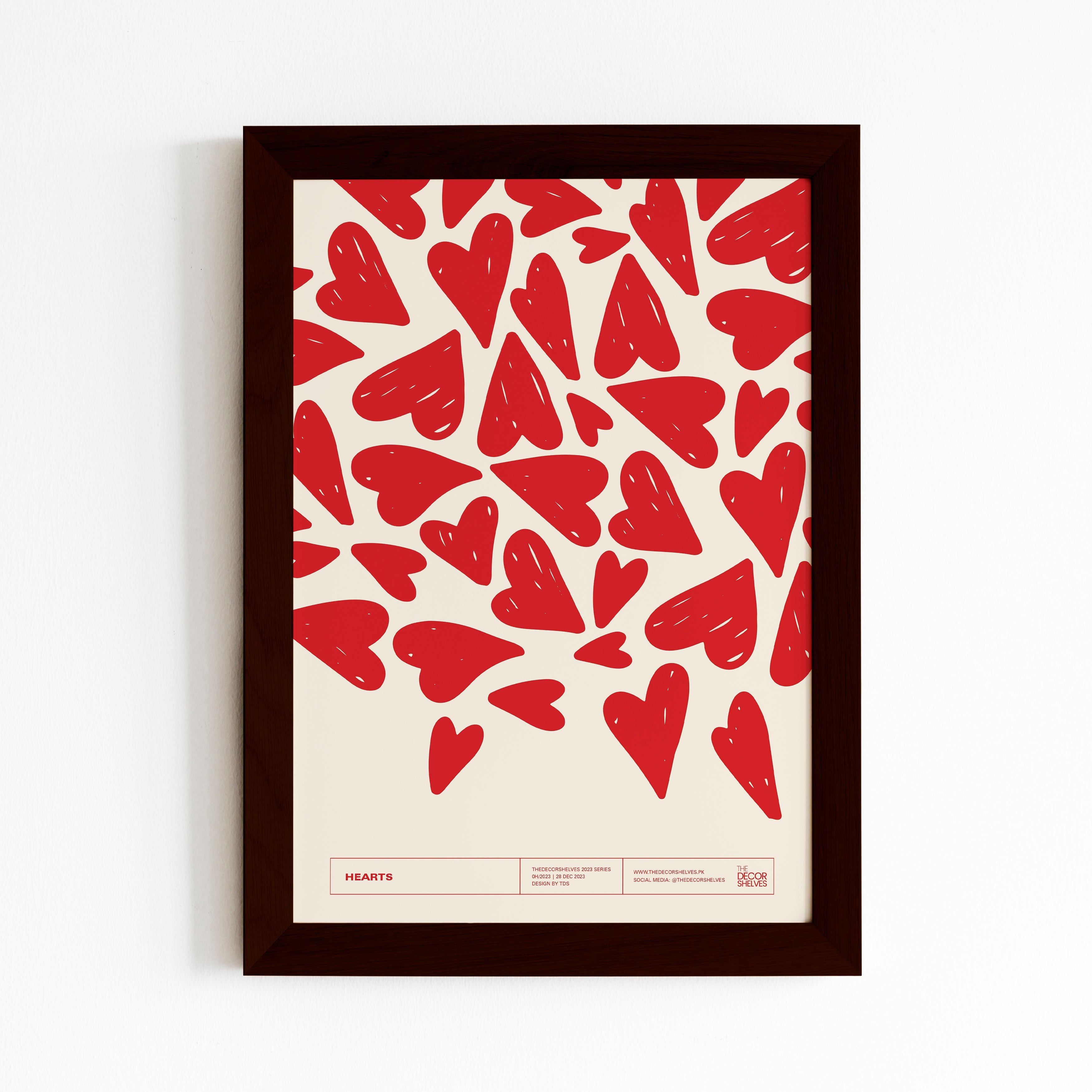 hearts, wall frames, poster design, black frame, wall art, abstract art, frames, the decor shelves, home decor, room decor, decor ideas, black and white, geometrical, brown frame, 2024 poster, circles, Colour full poster, trending posters, heartbeat, red, love